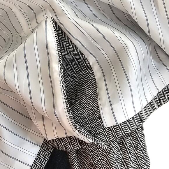 Veronica Beard Bayard Dickey Colorblock Jacket in Herringbone Grey Size 4 - Picture 13 of 14